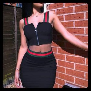 Two piece crop  out fit